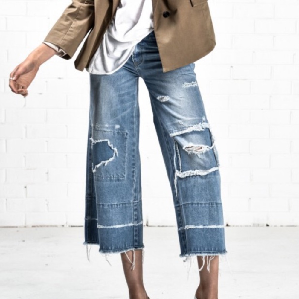 One Teaspoon BLUE BONE MRS. JAMES CULOTTES